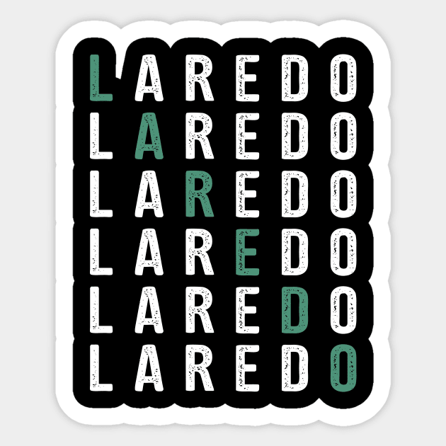 Retro Laredo Texas Sticker by JKFDesigns